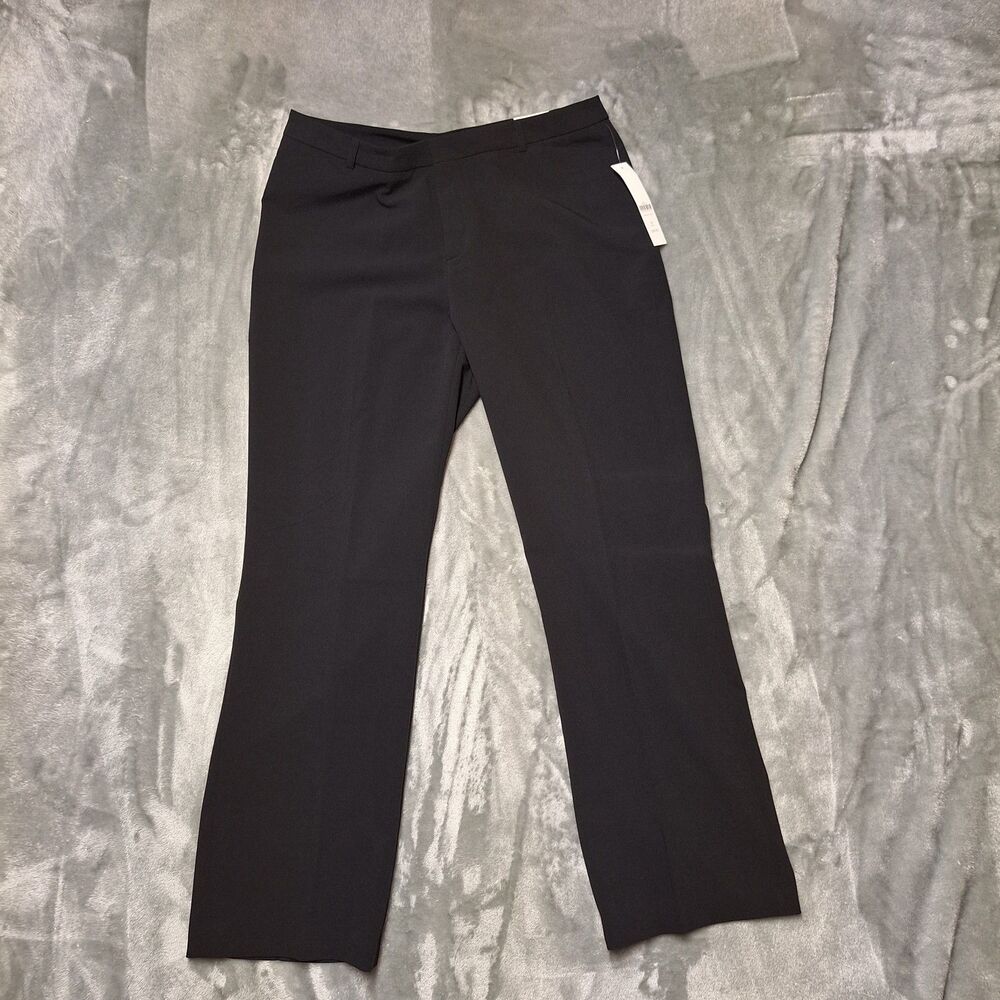Coldwater Creek Dress Pants Women's Size 14 Black Natural Fit Bootcut Leg